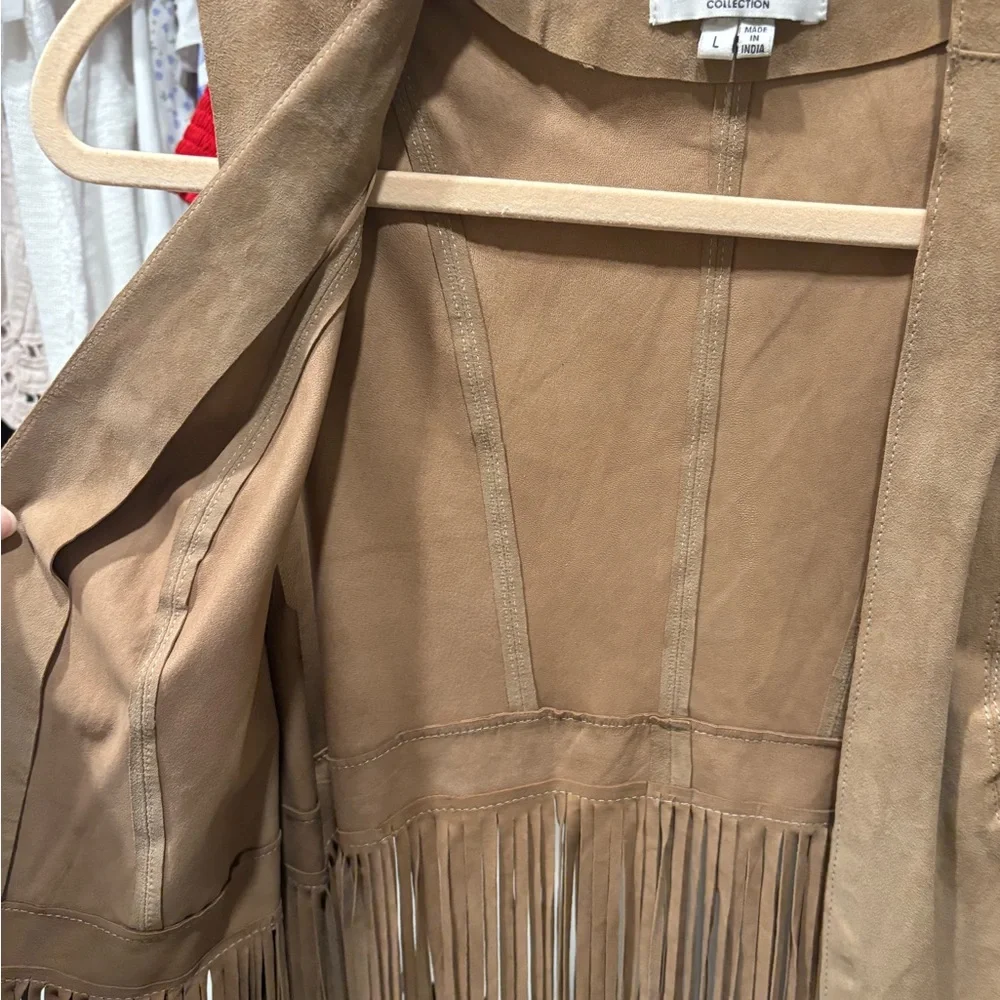 Lamarque Suede Vest with Fringe Detail - Picture 5 of 5